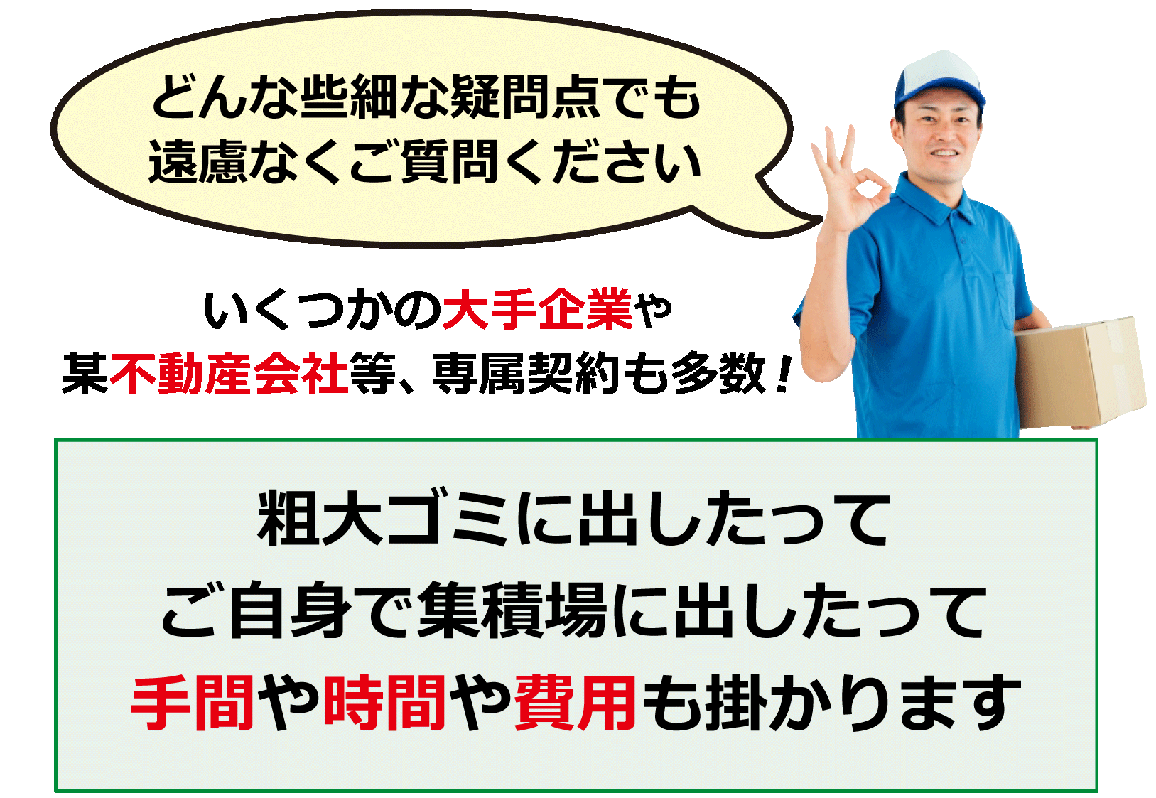 どんな些細な疑問点でも遠慮なくご質問ください