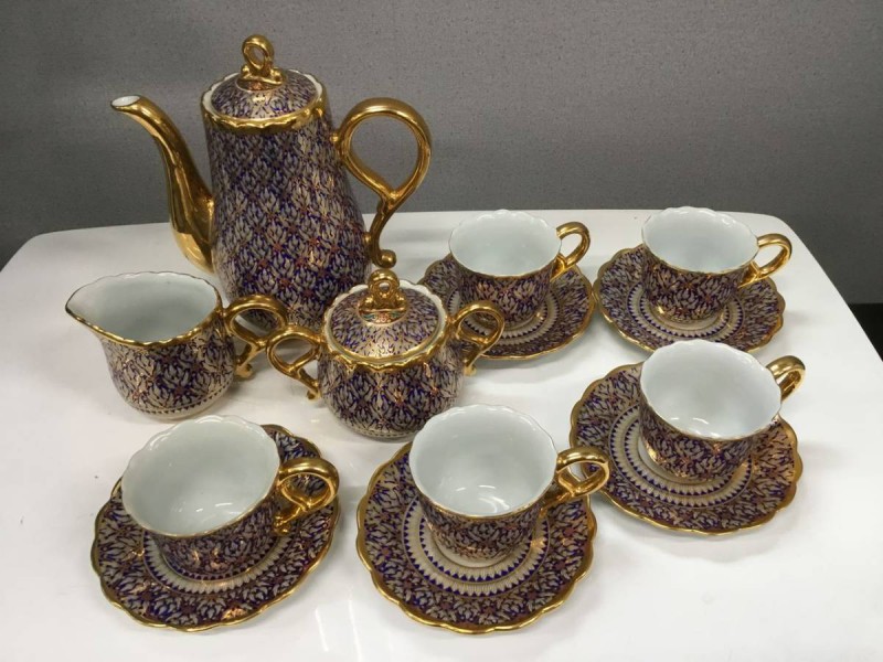 ベンジャロン調 カップ＆ソーサー ティーセット 画像1