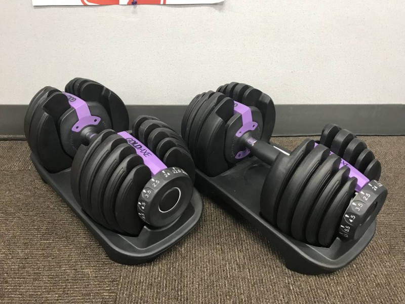 アジャスタブルダンベル ダンベル 24kg 2本セット 筋トレ トレーニング器具 最新式ダンベル 15段階 XH713 ダイヤル式 画像1