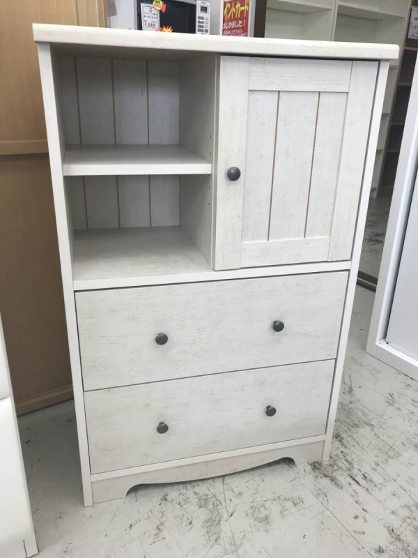 マルチチェスト チェスト 収納 収納家具 白 ホワイト マルチ 扉付き収納 画像1