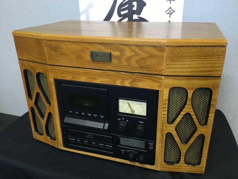 ニッセン アンティークシステムステレオ LP プレイヤー カセット マルチコンポ ステレオ リモコン付き 画像1