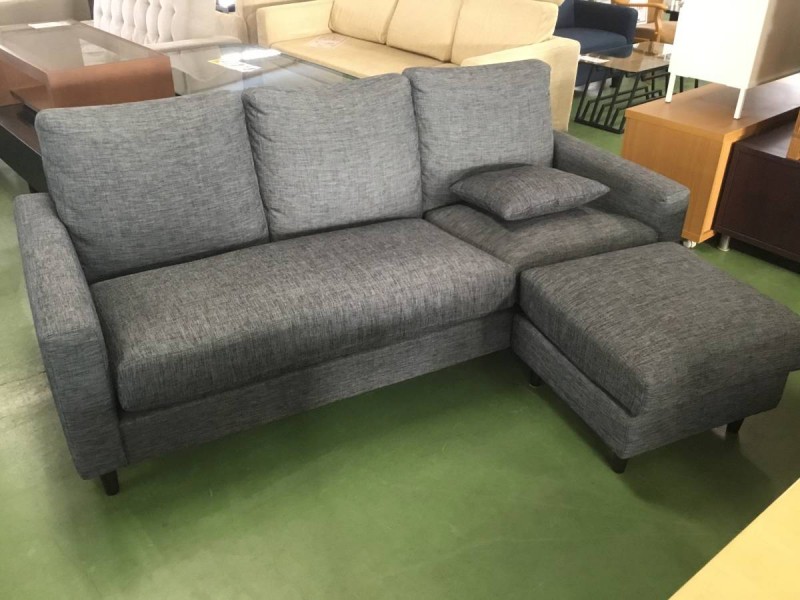 3人掛けソファー ソファ トリプルソファ ソファ 布 グレー カウチソファ 画像1