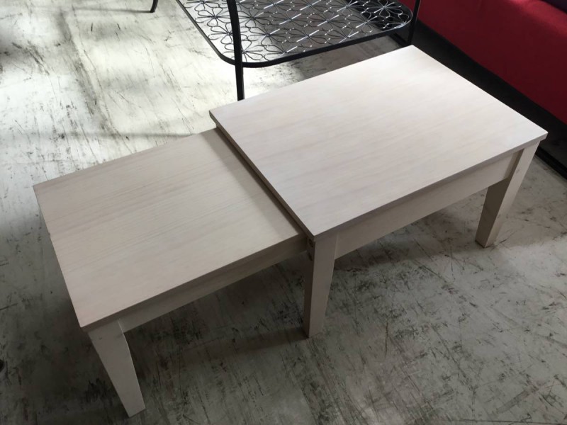 サイドテーブル 木製 テーブル センターテーブル 伸縮式 伸縮式 引出 画像1