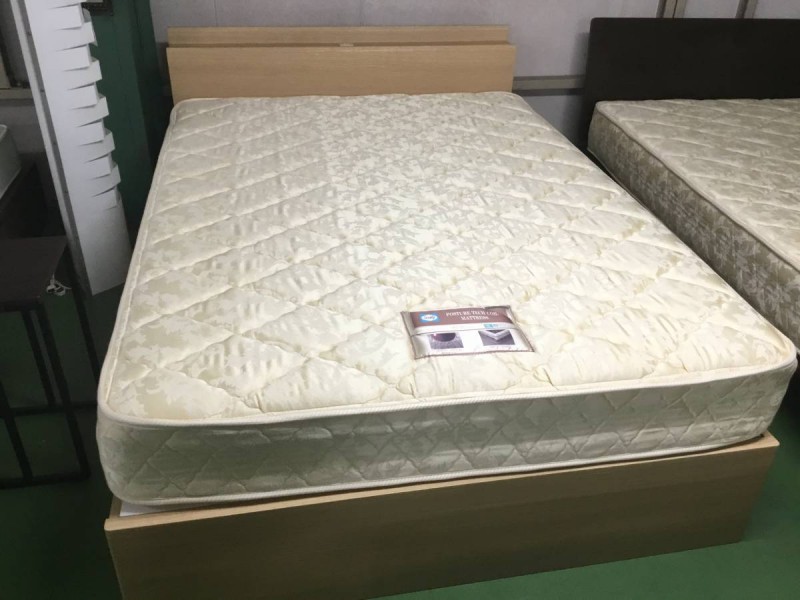 ダブルベッド ベッド ダブル マットレスあり 木製 ウッド 引出あり ナチュラル 画像1